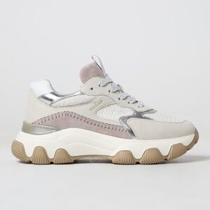 Hogan Women's Gray and Cream Sneakers